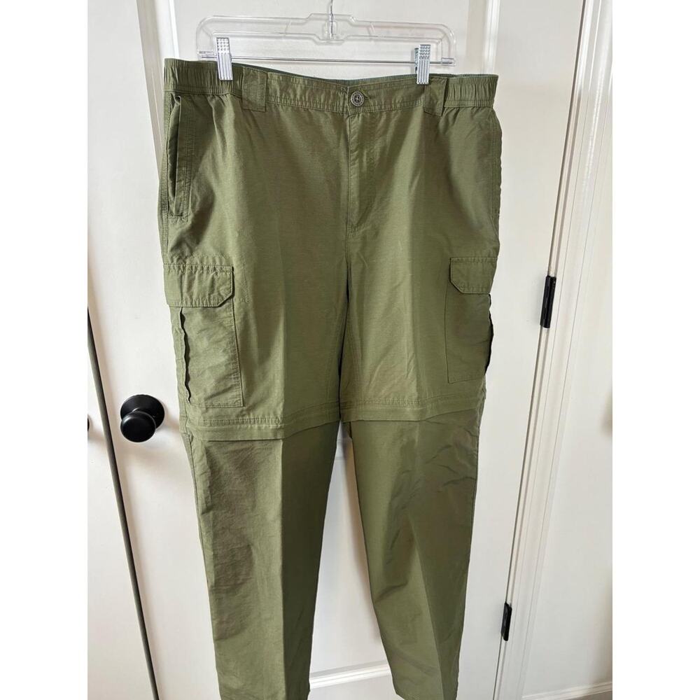 Columbia Convertible Cargo Pants Olive Green Zip Off Legs Mens 36x32 - Picture 3 of 8